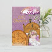 Lavendel Baby shower Invitation Kaart (Staand voorkant)