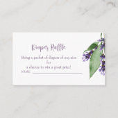 Lavendel Baby shower Luier Raffle Enclosure Informatiekaartje (Voorkant)