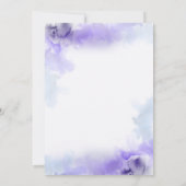 Lavendel Baby shower | Paarse bloemen Kaart (Achterkant)