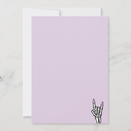 Lavendel Bad Two The Bone 2e verjaardagsfeestje Kaart (Achterkant)