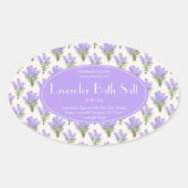 Lavendel Badzout Ovaal Label (Voorkant)