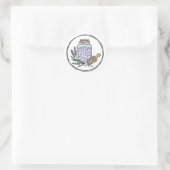Lavendel Badzoutpot Etiket Illustratie | Spa (Tas)