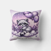 Lavendel Ballon Wasbeer Valentijns Kussen (Achterkant)