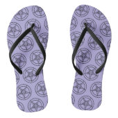 Lavendel Baphomet Pentagram Satanic Teenslippers (Voetbed)
