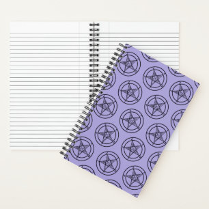 Lavendel Baphomet Pentagram Satanische Spiraal Notitieboek