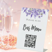 Lavendel bar menu QR code typografie Reclamebord Met Voetstuk