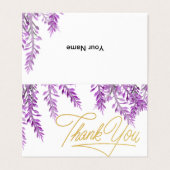 Lavendel bedankje kaart (Buitenkant ongevouwen)