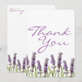 Lavendel Bedankt kaart (Voorkant / Achterkant)