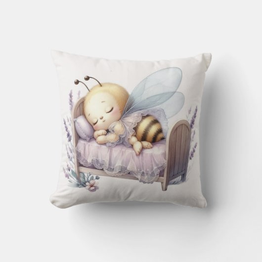 Lavendel Bee Sierkussen - gonst van de elegantie (Voorkant)