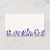 Lavendel Bee Spring Baby shower Luier Raffle Informatiekaartje (Achterkant)