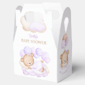 Lavendel Beer Meisje Baby shower Favor Box Bedankdoosjes (Geopend)
