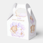 Lavendel Beer Meisje Baby shower Favor Box Bedankdoosjes (Voorkant Zijde)