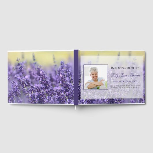 Lavendel begrafenis gastenboek | In liefdevolle he (Volledig)