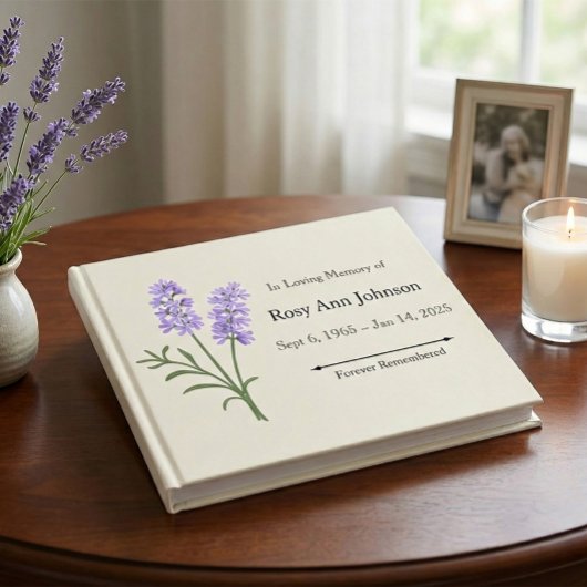 Lavendel begrafenis gastenboek - In liefdevolle he