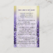 Lavendel begrafenis gebed Kaarten | In liefdevolle Visitekaartje (Achterkant)