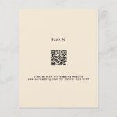 Lavendel beige QR RSVP budget bruiloft uitnodiging (Achterkant)