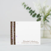 Lavendel Berk Bomen Vlakke Notitiekaarten Kaart (Staand voorkant)