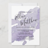 Lavendel Berry - Uitnodiging voor bruiloft - Moder (Voorkant)