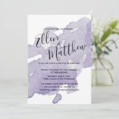 Lavendel Berry - Uitnodiging voor bruiloft - Moder (Staand voorkant)