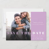 Lavendel Bewaar de datum Magnetische uitnodiging (Voorkant)