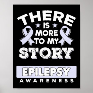 Lavendel-bewustzijnslintcadeau voor epilepsiepatië poster