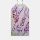 Lavendel bij Happy Herb Waterverf Flower Cadeaulabel (Voorkant)