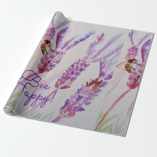 Lavendel bij Happy Herb Waterverf Flower Cadeaupapier
