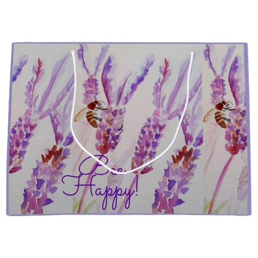 Lavendel bij Happy Herb Waterverf Flower Groot Cadeauzakje (Voorkant)