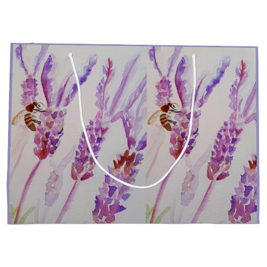 Lavendel bij Happy Herb Waterverf Flower Groot Cadeauzakje (Achterkant)