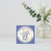Lavendel & Bijen Honing Label Vierkant Visitekaart (Staand voorkant)