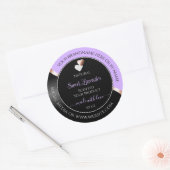 Lavendel Black Wavy Roos Gold Hearts Product Label (Envelop)