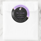 Lavendel Black Wavy Roos Gold Hearts Product Label (Tas)