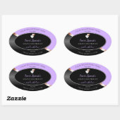 Lavendel Black Wavy Roos Gold Hearts Product Label (Vel)