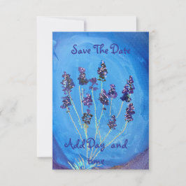 Lavendel Blauw Aanpasbaar Save The Date