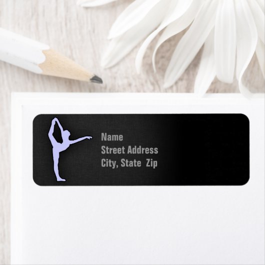 Lavendel Blauw Ballet Dancer Etiket (Insitu)