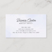 Lavendel Blauw Glitter Agaat Make-up Artiest Visitekaartje (Voorkant)