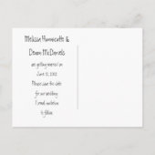 Lavendel Blauw  Grunge Bloemen Foto Opslaan De Aankondigingskaart (Achterkant)