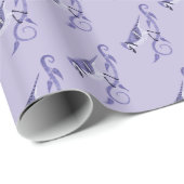 Lavendel Blauw Jay Wrapping Papier (Rol Hoek)
