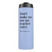 Lavendel Blauw Laat me niet mijn leraar stem gebru Thermosbeker (Voorkant)
