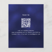 Lavendel blauw QR RSVP budget bruiloft uitnodiging (Achterkant)