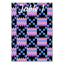 Lavendel blauw roze Kente bruiloftsreceptie tafel