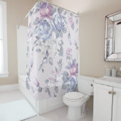 lavendel, blauw, rozen, land, shabby, chic, Victor Douchegordijn (In situ)