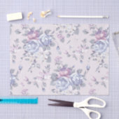lavendel, blauw, rozen, land, shabby, chic, Victor Tissuepapier (Craft)