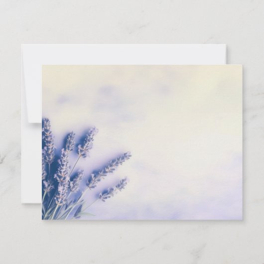 Lavendel Blauwe begrafenis Dank u kaarten (Achterkant)