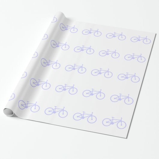 Lavendel Blauwe Fiets Cadeaupapier (Uitgerold)