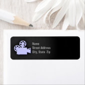 Lavendel Blauwe Filmcamera Etiket (Insitu)