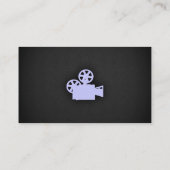 Lavendel Blauwe Filmcamera Visitekaartje (Achterkant)