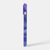 Lavendel Blauwe Marmer Acryl Abstract iPhone 15 Case (Linkerkant)