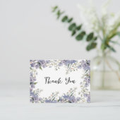 Lavendel blauwe munt zomer bloem Dank u Informatiekaartje (Staand voorkant)