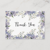 Lavendel blauwe munt zomer bloem Dank u Informatiekaartje (Voorkant)